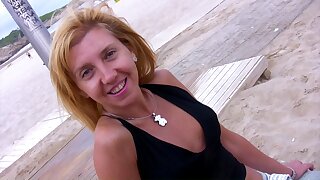 Public pick up of a cute mature milf and anal fucking for the first time
